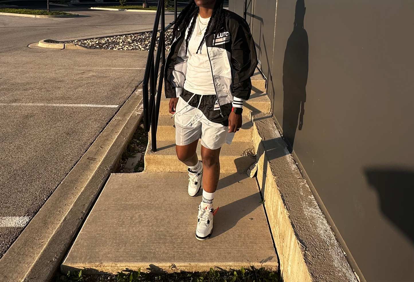 RETRO WINDBREAKER JACKET [BLACK]